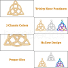 DICOSMETIC 18Pcs 3 Colors 201 Stainless Steel Pendants STAS-DC0013-53-3