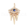Brass Micro Pave Cubic Zirconia Pendants KK-Q096-09A-G-1