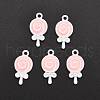 Spray Painted Alloy Enamel Pendants ENAM-R136-34A-1