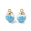 Glass Round Pendants GLAA-P063-01G-04-1