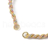 Braided Cotton Cord Bracelet Making MAK-L043-02G-19-2