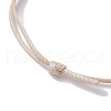 4Pcs 4 Style Brass Braided Bead Bracelets Set BJEW-JB09738-5
