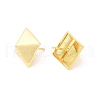 Brass Pyramid Stud Earrings for Women EJEW-P213-17G-3