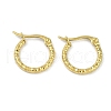 PVD Vacuum Plating 202 Stainless Steel Hammered Hoop Earrings EJEW-H003-47G-1