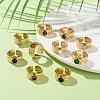 Round Natural & Synthetic Gemstone Finger Rings RJEW-Q004-06G-1