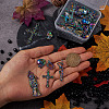Spritewelry 32Pcs 8 Style Rainbow CoLOR Alloy Pendants PALLOY-SW0001-02-15