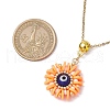 Glass Seed Beads & Polymer Clay & Evil Eye Lampwork Pendant Necklaces NJEW-MZ00101-03-3