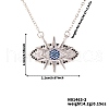 Minimalist Brass Micro Pave Clear & Blue Cubic Zirconia Star Eye Pendant Necklaces MF3147-2-2