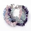 Natural Gemstone Multi-strand Bracelets BJEW-JB02606-1