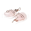 Natural Rose Quartz Pendants G-F763-03RG-05-2