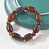Natural Agate BeadStretch Bracelets G-P570-01L-3