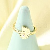 Ocean Styles Brass Cuff Rings for Women RJEW-F184-12G-1