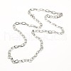 304 Stainless Steel Cable Chain Necklace Making X-STAS-A028-N091P-1