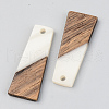 Opaque Resin & Walnut Wood Pendants RESI-S389-040A-C04-2