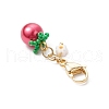 4Pcs Tomato Glass Seed Beaded Pendant Decorations HJEW-MZ00264-6