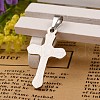 Tarnish Resistant 304 Stainless Steel Latin Cross Pendants STAS-I035-32B-2