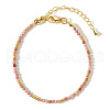 Bohemian Style Natural Rhodonite Round Beaded Bracelets for Women ZK1389-1-1