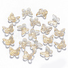 Transparent Spray Painted Glass Charms X-GLAA-T016-21C-1