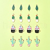 16Pcs 4 Styles Alloy Enamel Pendants ENAM-FS0001-86-7