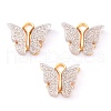 Alloy Enamel Pendants with Glitter Powder and Zinc Alloy Hanging Plating ENAM-R056-01-3