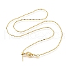 Brass Column Ball Chain Adjustable Slider Necklaces NJEW-E157-04G-4