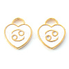 Light Gold Plated Alloy Enamel Pendants ENAM-R136-30-12-2