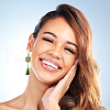 Unicraftale Brass Stud Earring Findings KK-UN0002-79-6