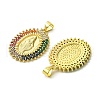 Brass Micro Pave Colorful Cubic Zirconia Pendants KK-H472-51A-G-2