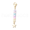 3Pcs 304 Stainless Steel with Dyed Natural Freshwater Shell Bead Pendant Decoration HJEW-JM03187-01-4