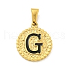 Ion Plating(IP) 304 Stainless Steel Enamel Pendants STAS-R231-19G-G-1