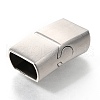 304 Stainless Steel Magnetic Clasps with Glue-in Ends STAS-C020-09P-1