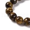 Natural Tiger Eye Beads Stretch Bracelets BJEW-I319-01D-2