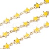 Handmade Alloy Enamel Star Link Chains ENAM-F138-01E-RS-1
