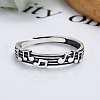 Musical Note 925 Sterling Silver Adjustable Rings FS-WG761CA-01-2