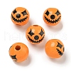 Printed Wood European Beads WOOD-G022-08A-03-1