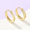 Heart Brass Hoop Earrings EJEW-Z102-21G-1