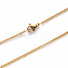 PVD Vacuum Plating 304 Stainless Steel Curb Chain Necklace NJEW-S420-001C-G-2