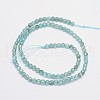 Faceted Round Natural Apatite Bead Strands G-I156-05-2