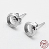 925 Sterling Silver Stud Earring Findings STER-F032-04S-3