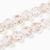 Luminous Handmade Gold Foil Glass Beads Strands FOIL-N029-01A-1