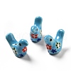 Handmade Printed Porcelain Beads PORC-F005-04F-1