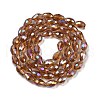 Transparent Electroplate Glass Beads Strands EGLA-N013-T6mm-B16-2