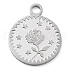 Anti-Tarnish 304 Stainless Steel Pendants STAS-M076-02P-1