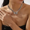 Iron Snake Chain Necklaces for Women NJEW-U046-01GP-1