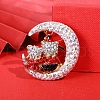 Alloy Rhinestone Keychains PW-WGFAFE5-04-1