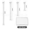 Anti-Tarnish Globleland 4Pcs 4 Styles Sterling Silver Cable Chain Extender STER-GL0001-03-2
