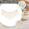 Gorgecraft 2Pcs Alloy & Glass Rhinestones Tassel Shoe Decoration Chain FIND-GF0005-26-6