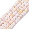 Pearlized Handmade Lampwork Beads Strands LAMP-R020-04E-1