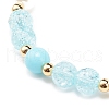 Acrylic Imitation Pearl Stretch Bracelet with Alloy Enamel Charms for Women BJEW-JB08448-8