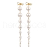 Mother's Day Jewellery Shell Pearl Round Stud Earrings for Women EJEW-JE06195-02-1